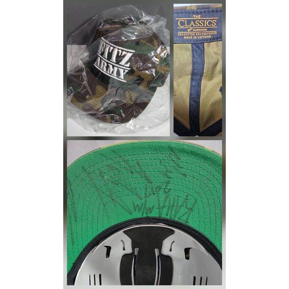 ​Autographed Fitz Army Camo Snapback Hat Yupoong Classic Freestyle Motocross FMX